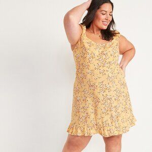 Floral yellow old navy mini dress
